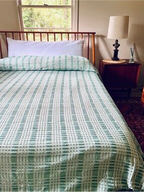 Vintage 1960s Morgan Jones Chenille Bedspread Tag Says Twin but Fits Like Full